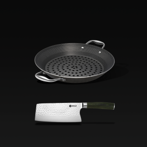 HexClad BBQ Grill Pan + Meat Cleaver Bundle